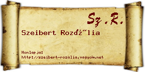 Szeibert Rozália névjegykártya