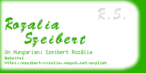rozalia szeibert business card